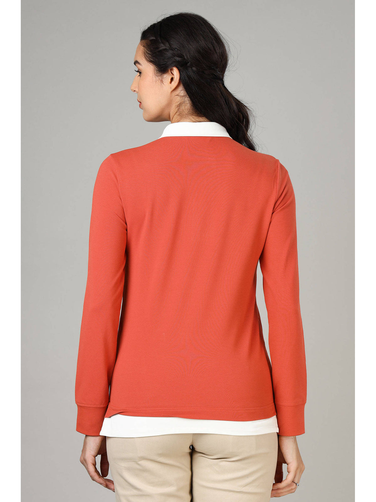 Women's Limited Edition Burnt Orange Polo T-Shirt | PW43 - view 2