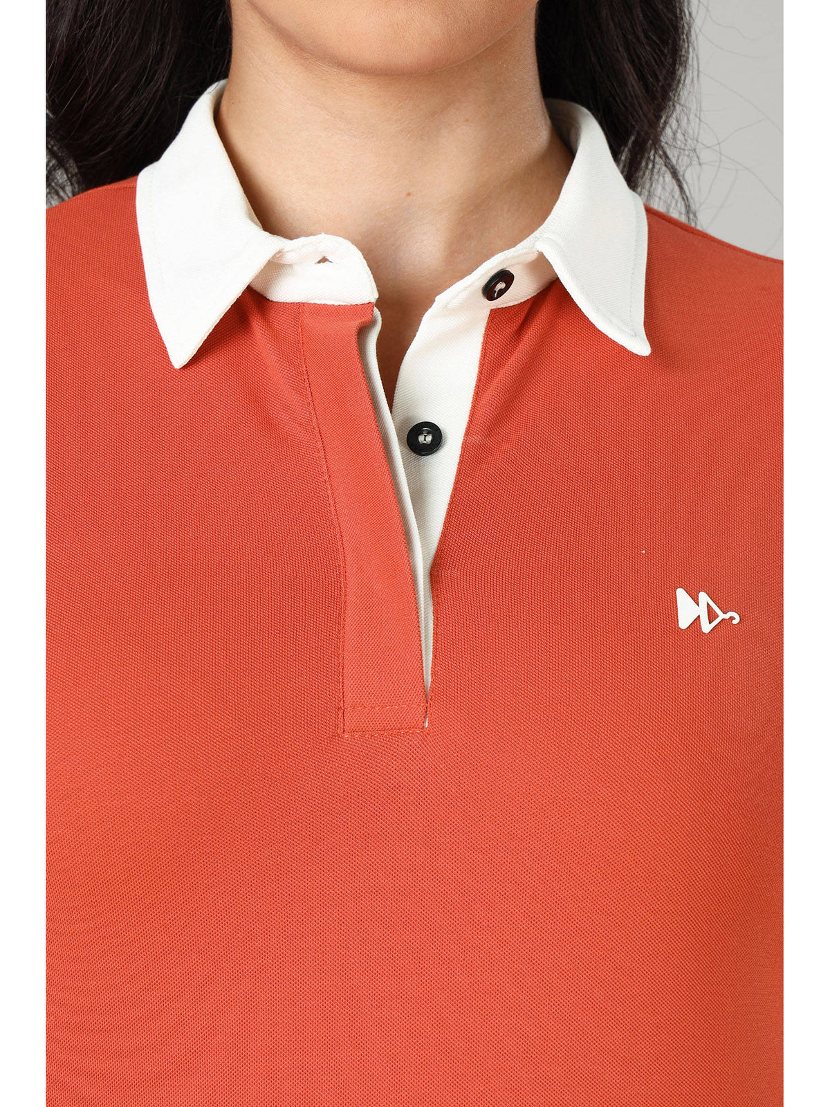 Women's Limited Edition Burnt Orange Polo T-Shirt | PW43 - view 3