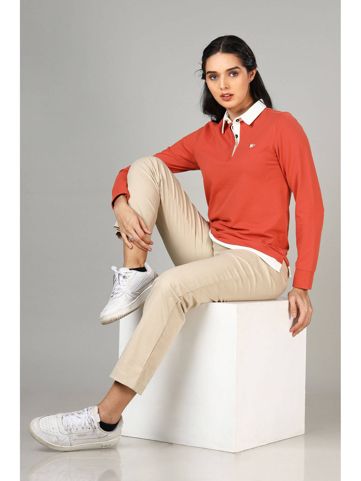 Women's Limited Edition Burnt Orange Polo T-Shirt | PW43 - view 4
