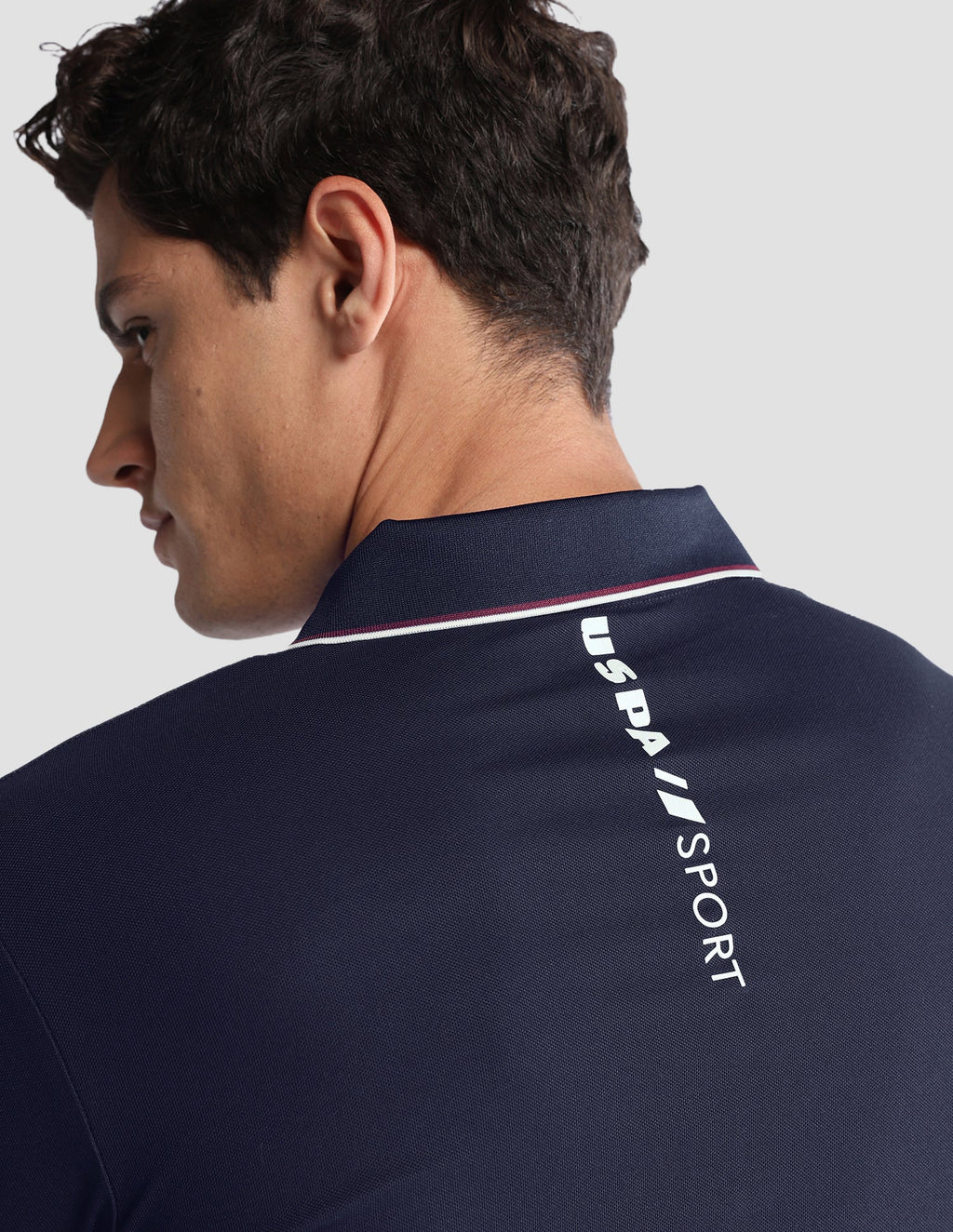 Solid Regular Fit Active Polo Shirt USP0