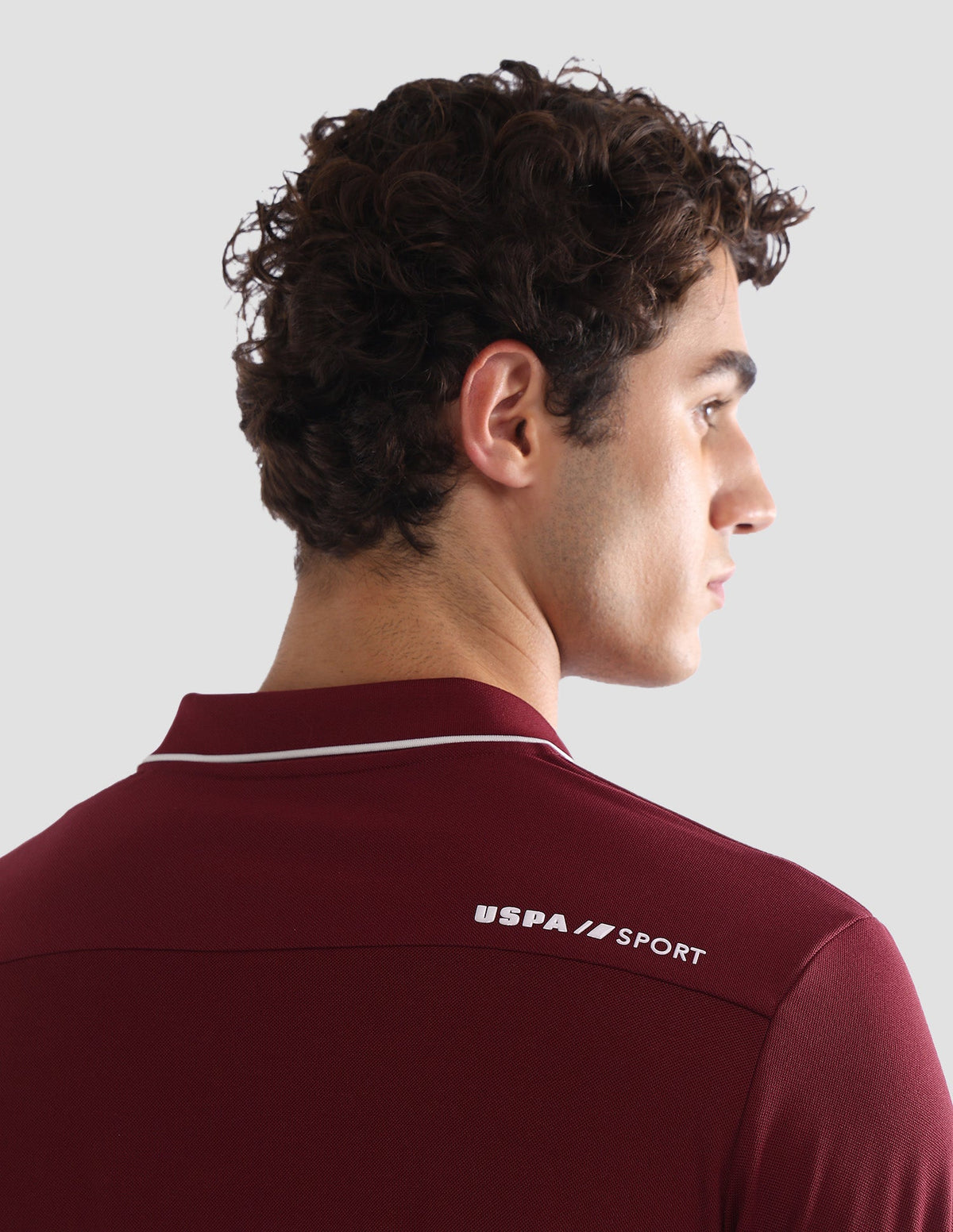 Solid Slim Fit Active Polo Shirt USP0