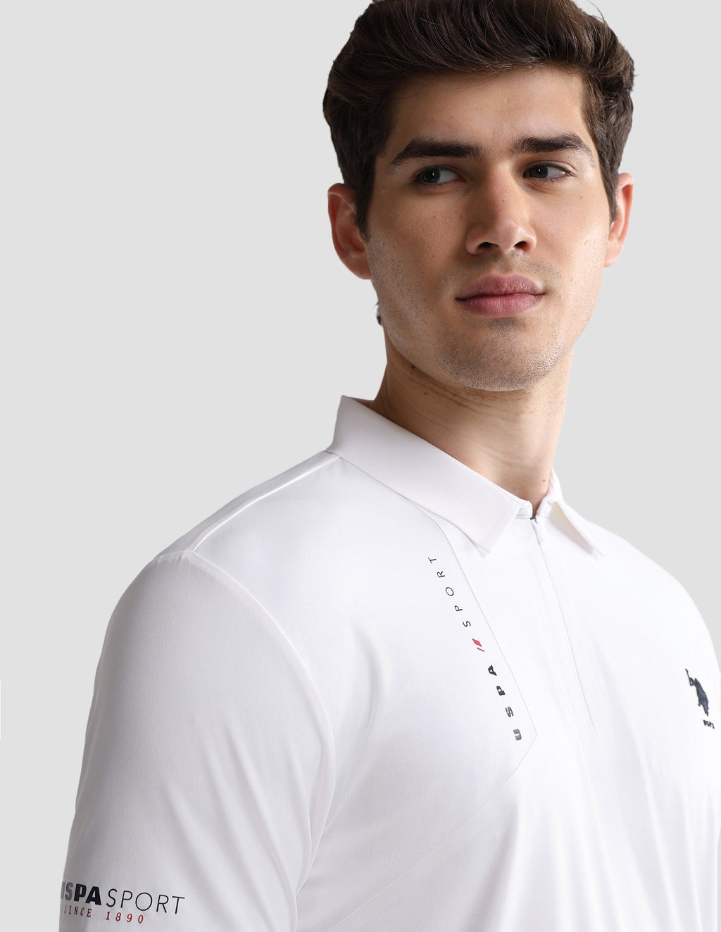 Solid Slim Fit Active Polo Shirt USP0