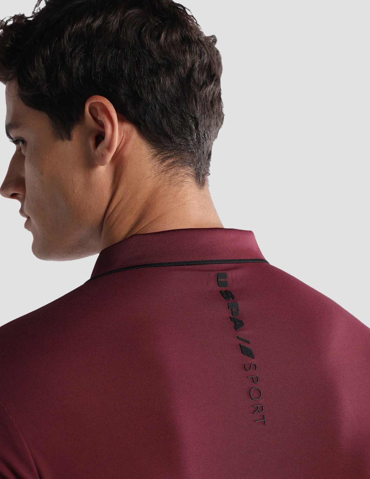 Solid Regular Fit Active Polo Shirt USP0