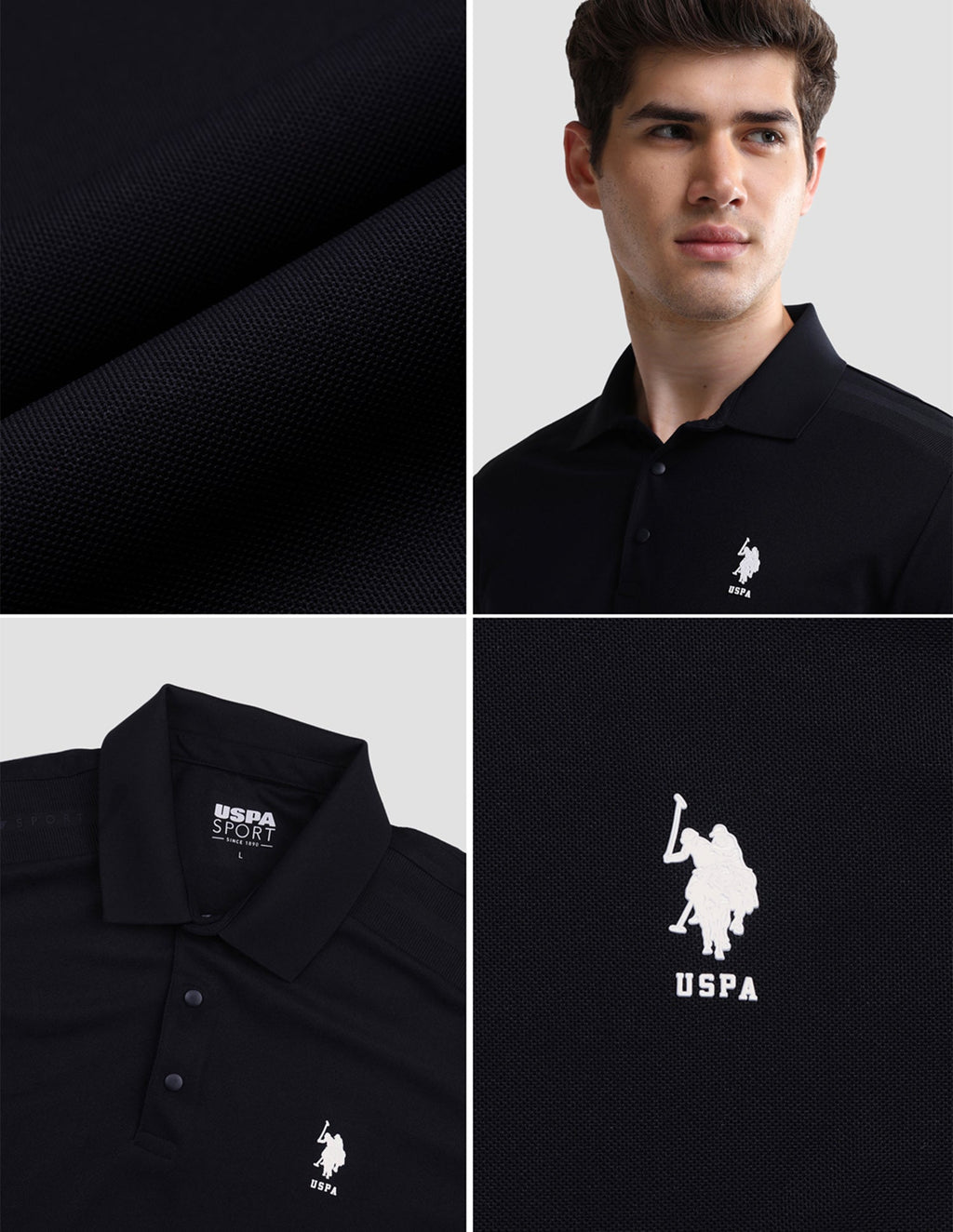 Solid Slim Fit Active Polo Shirt USP0