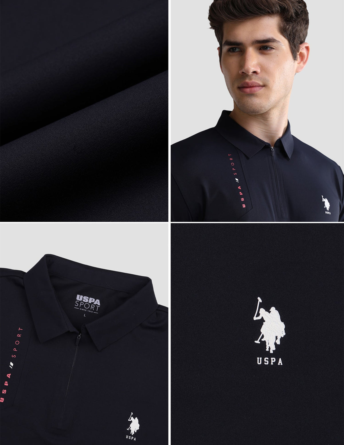 Solid Slim Fit Active Polo Shirt USP0