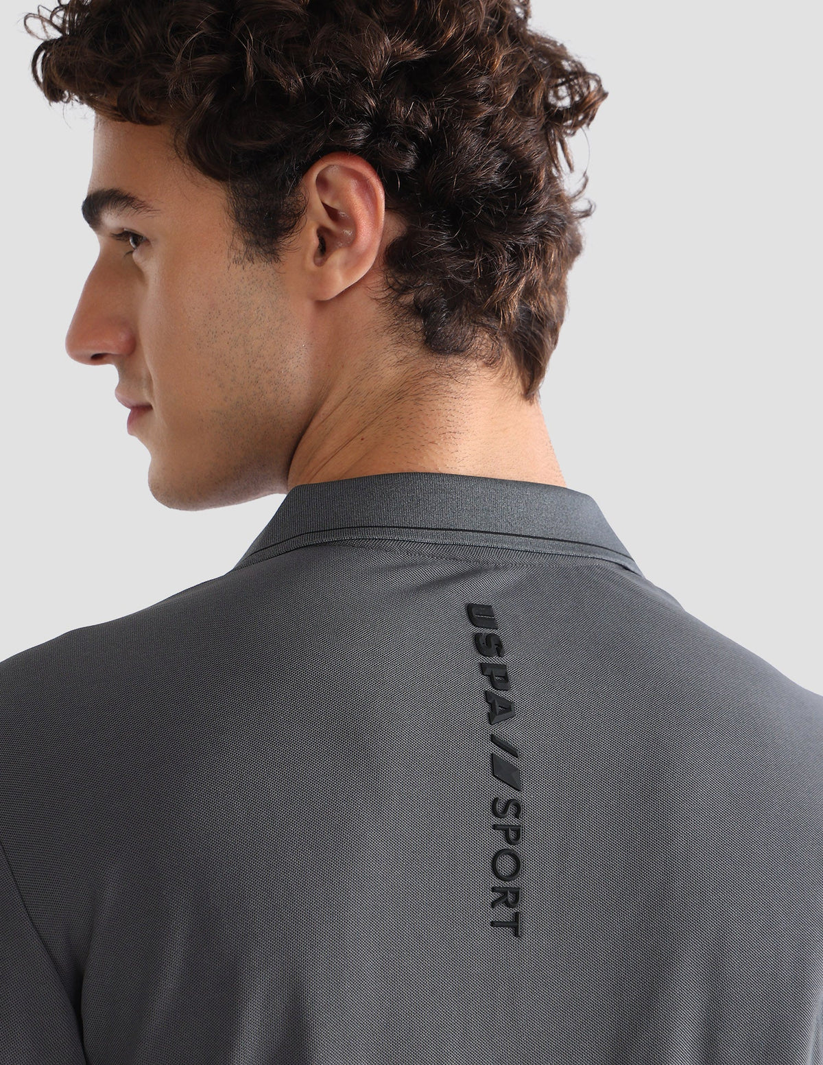 Solid Slim Fit Active Polo Shirt USP0