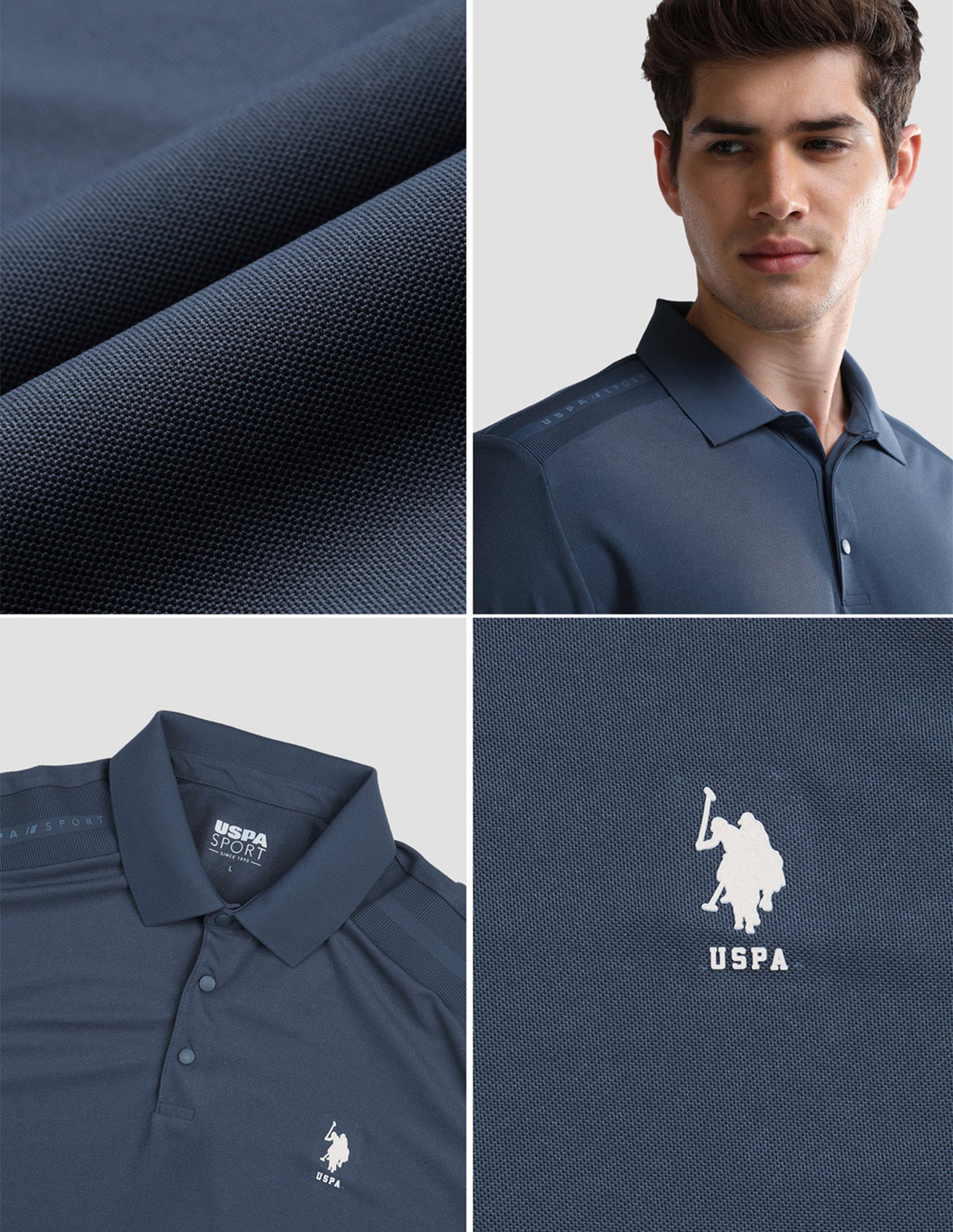 Solid Slim Fit Active Polo Shirt USP0