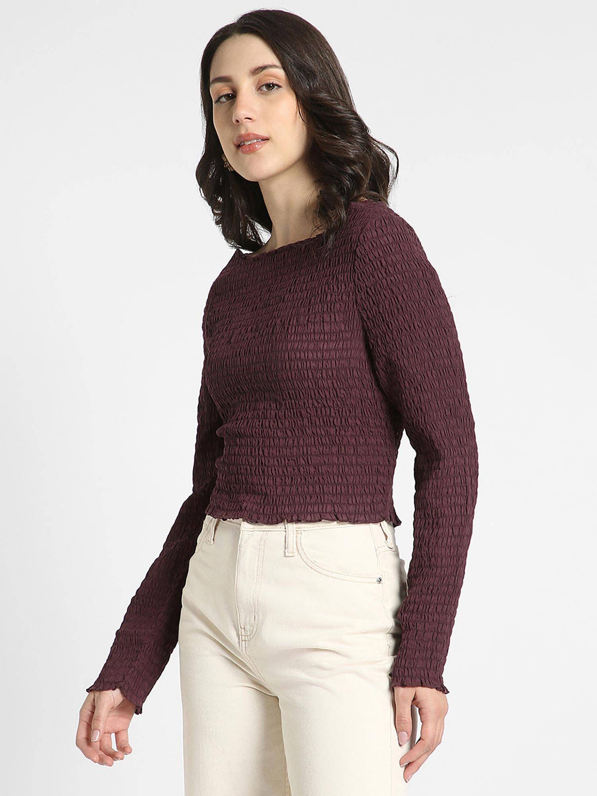 Women Purple Crop Top | CT61 - view 3
