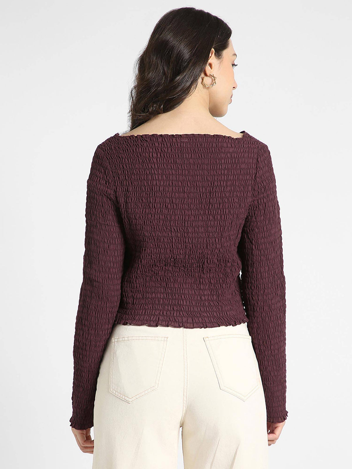 Women Purple Crop Top | CT61 - view 4