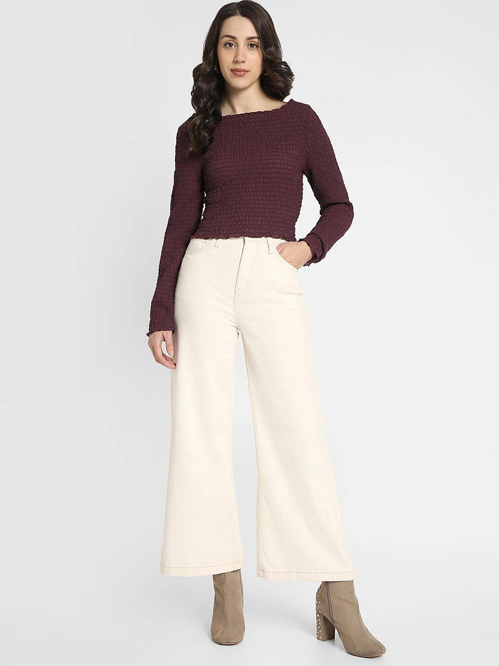 Women Purple Crop Top | CT61 - view 6