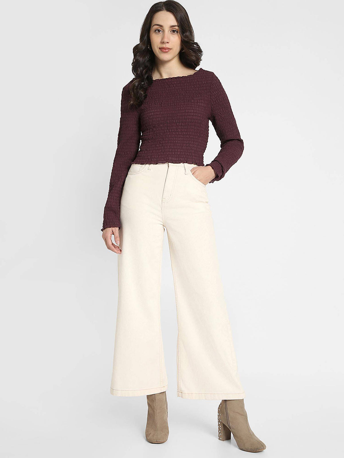Women Purple Crop Top | CT61 - view 6