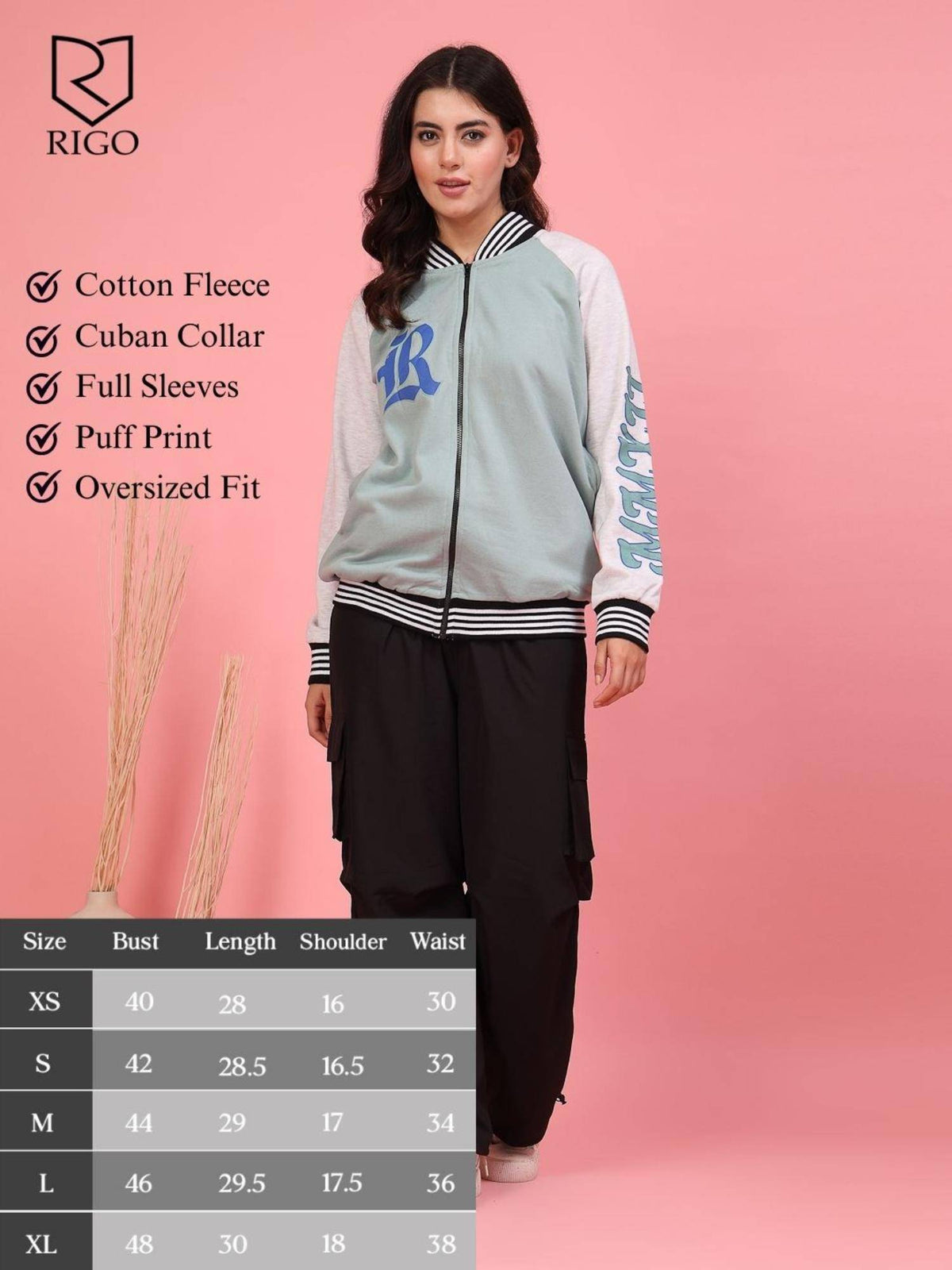 Green Typography Jacket | JC78 - view 3