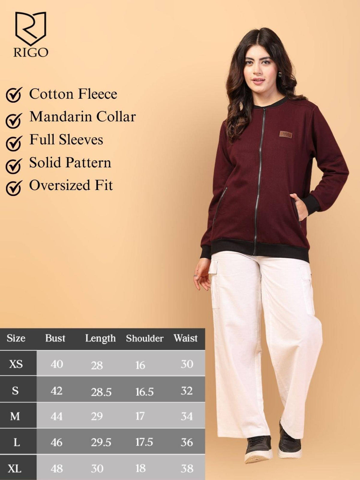 Wine Solid Jacket | JC78 - view 3