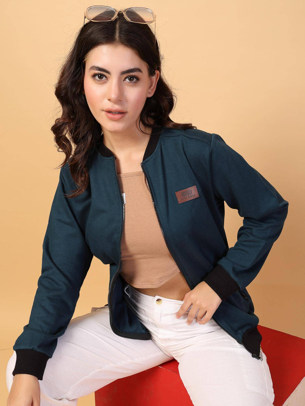 Teal Solid Jacket | JC78 - view 1