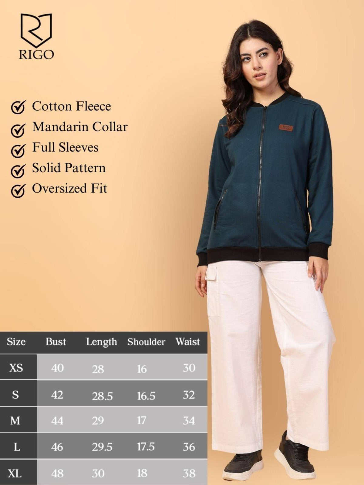 Teal Solid Jacket | JC78 - view 3