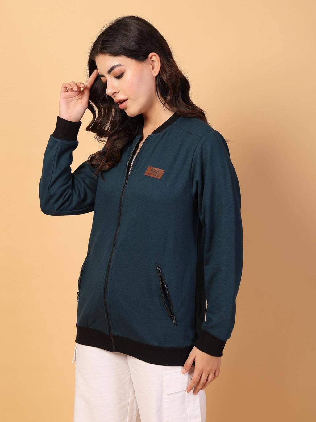 Teal Solid Jacket | JC78 - view 5