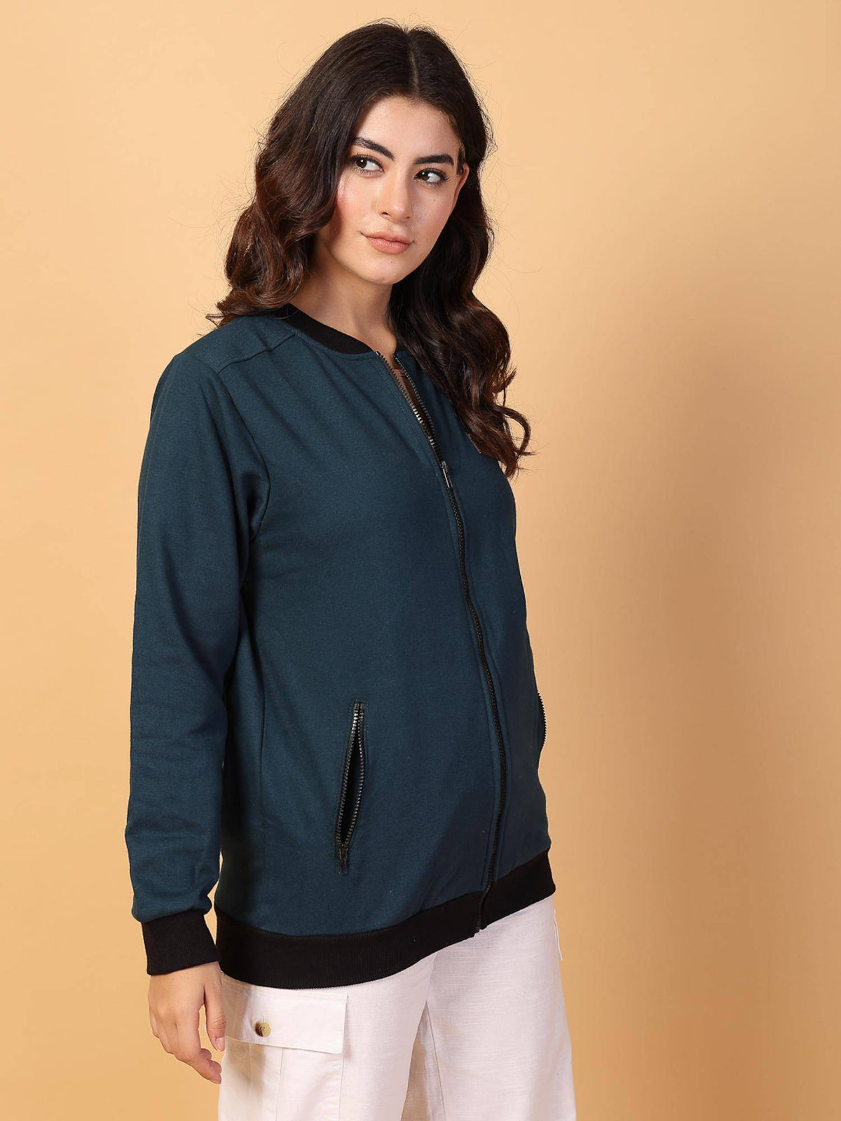 Teal Solid Jacket | JC78 - view 6