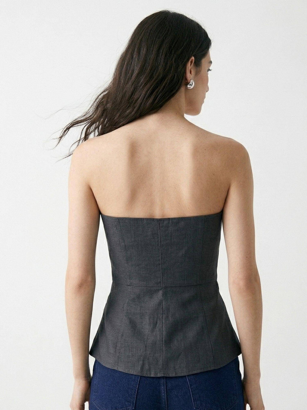 Charcoal Structured Tube Top | TT90 - view 4