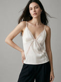 Off White Plunge Neck Camisole | TT98 - view 1