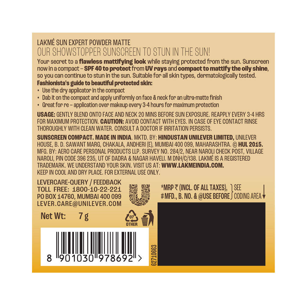 Sun Expert SPF 40 PA+++ Ultra Matte Compact With Power of Vitamin E and Iron Oxides | F14 - view 3