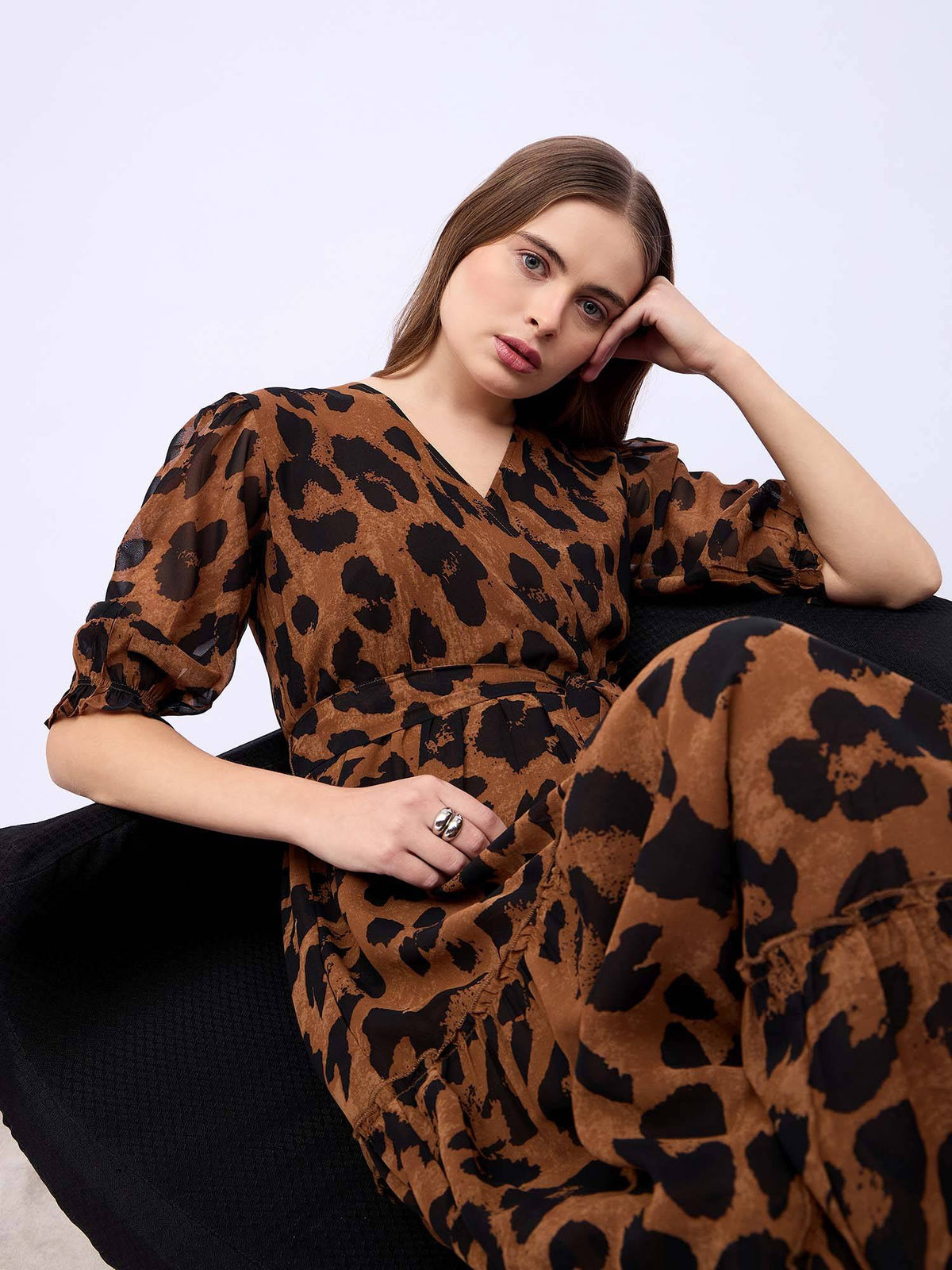 V-Neck Wrap Maxi Dress | D56 - view 5