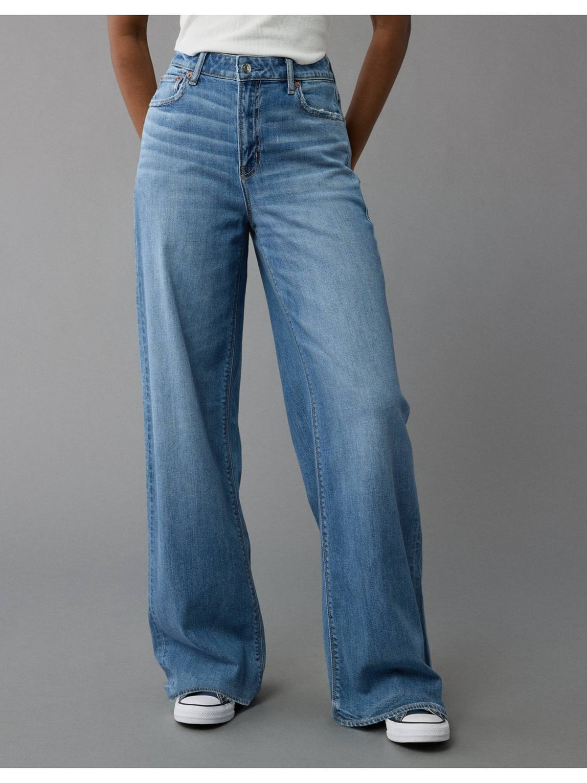 Dreamy Drape Stretch Super High-Waisted Baggy Wide-Leg Jeans | BG78 - view 1