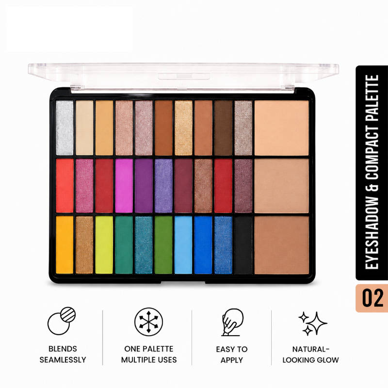 Set of 30 Colorful Shimmer Eyeshadow & Highlighter - 2 | E20 - view 2