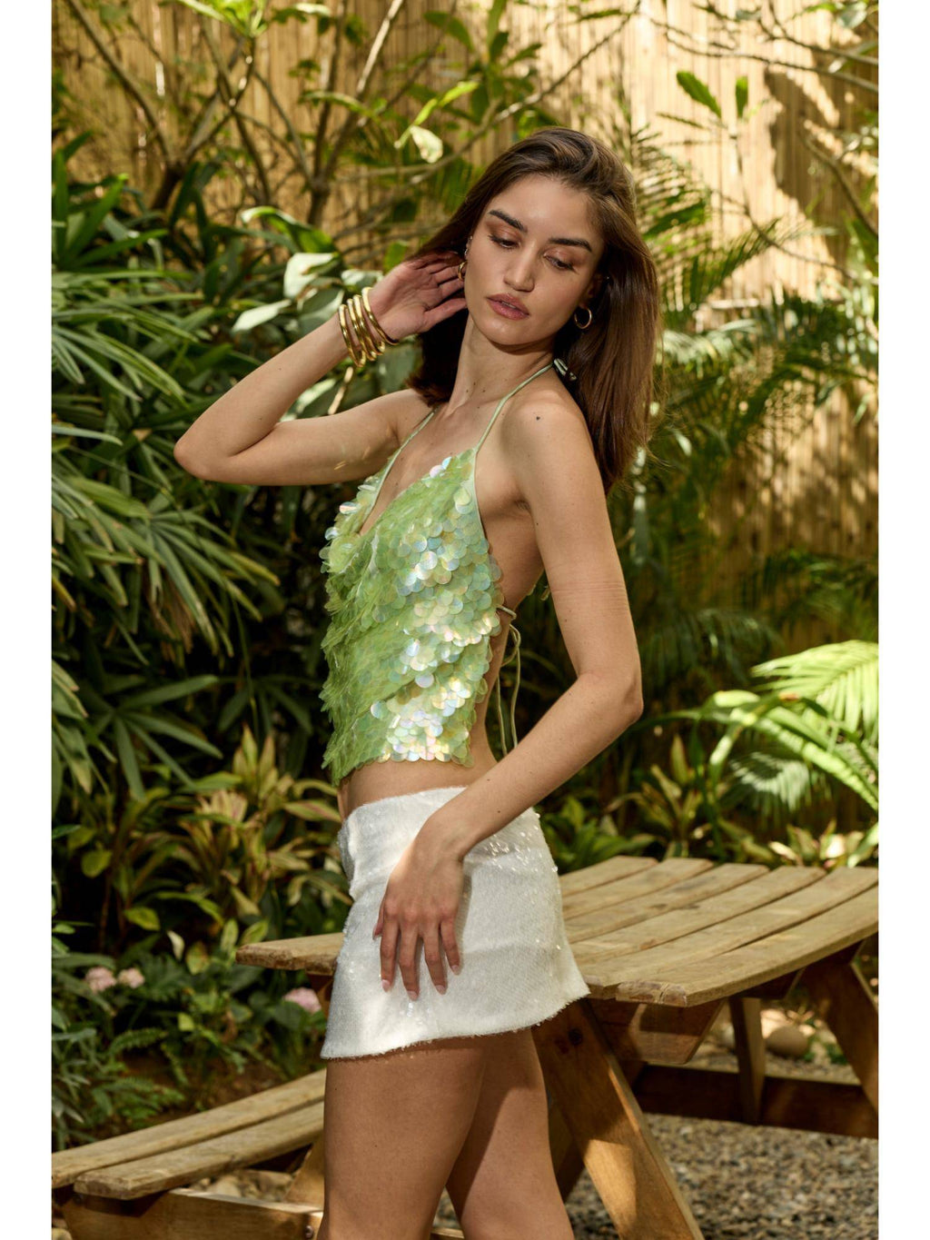 Hot For Sequins - Green Top | HT67 - view 5