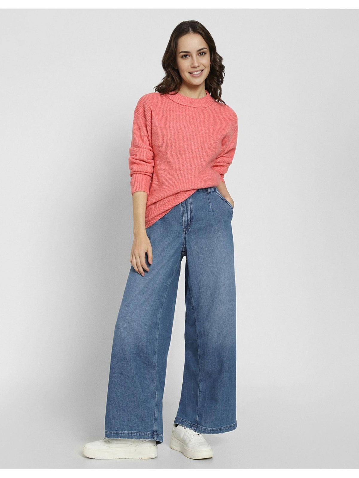 Women Blue Super High Rise Baggy Wide-leg Jeans | BG78 - view 2