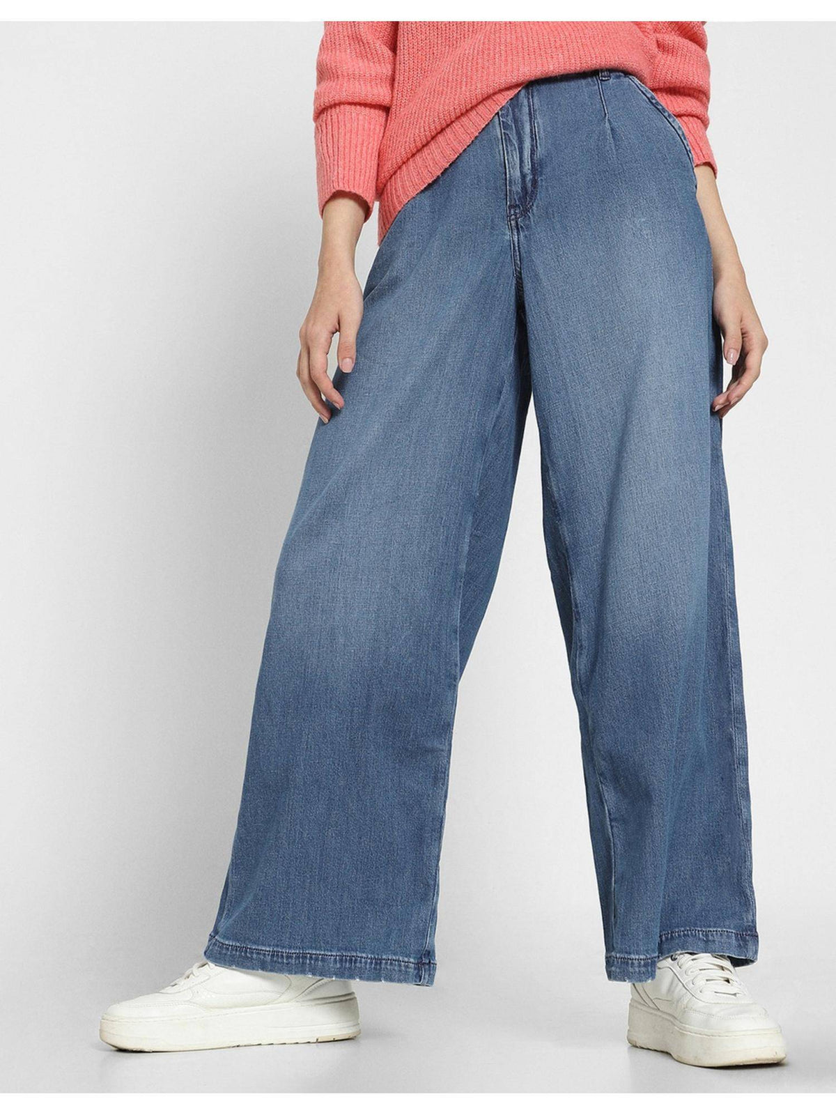 Women Blue Super High Rise Baggy Wide-leg Jeans | BG78 - view 7