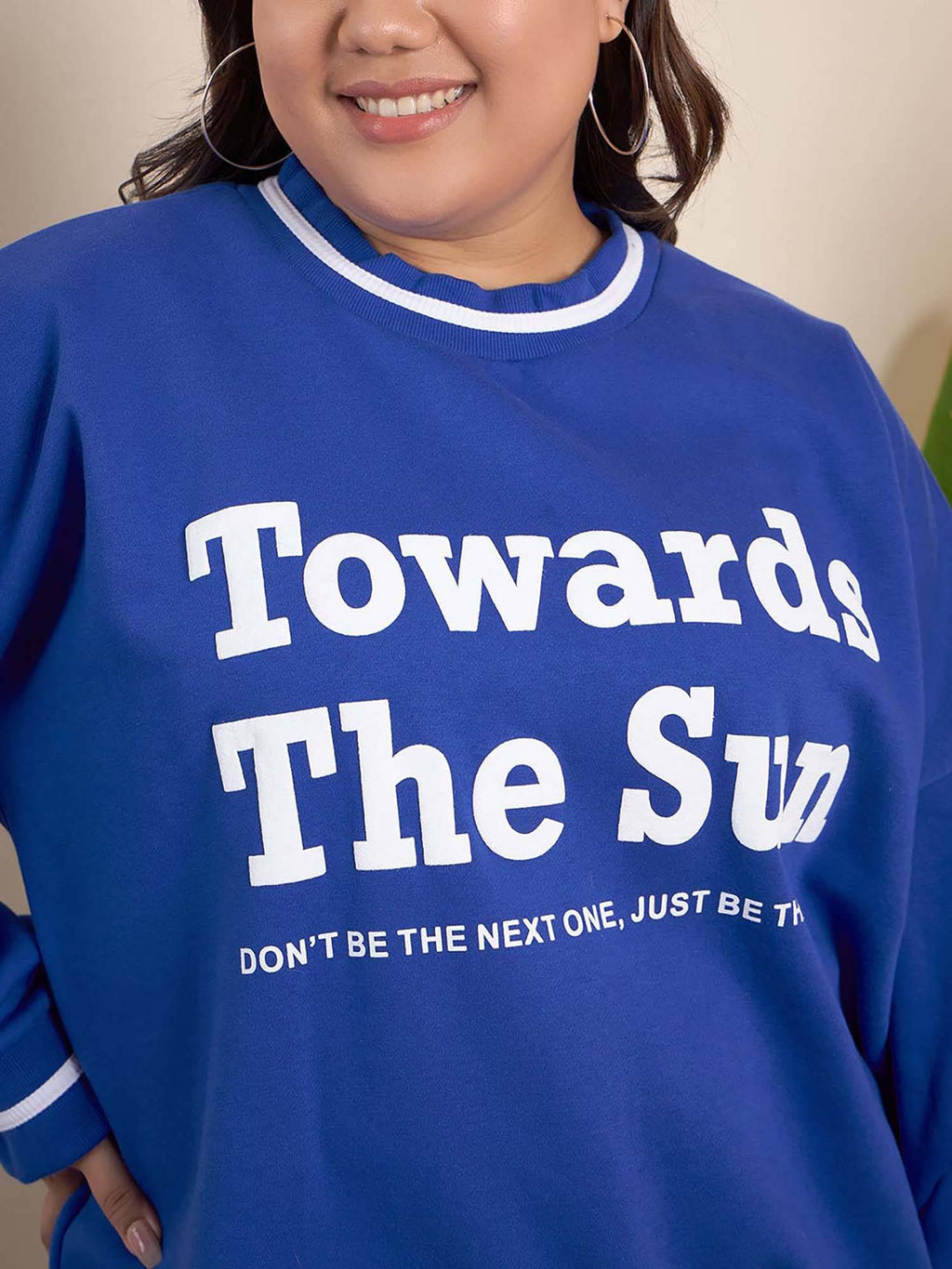 Lavender Cotton Round Neck Full Sleeves Typography Sweatshirt | HD56 - view 23