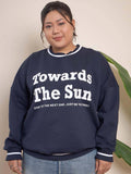Lavender Cotton Round Neck Full Sleeves Typography Sweatshirt | HD56 - view 25