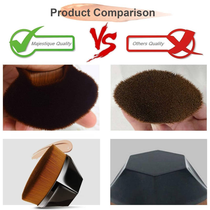 Foundation Brush For Blending Liquid, Cream & Powder With Case - Black | T32 - view 4