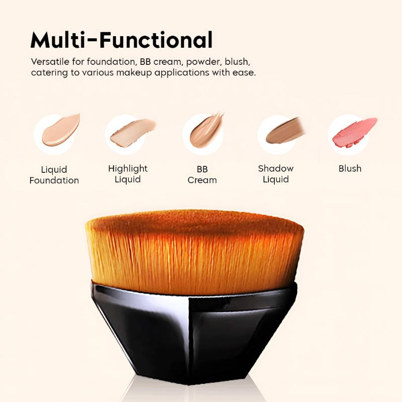Foundation Brush For Blending Liquid, Cream & Powder With Case - Black | T32 - view 5