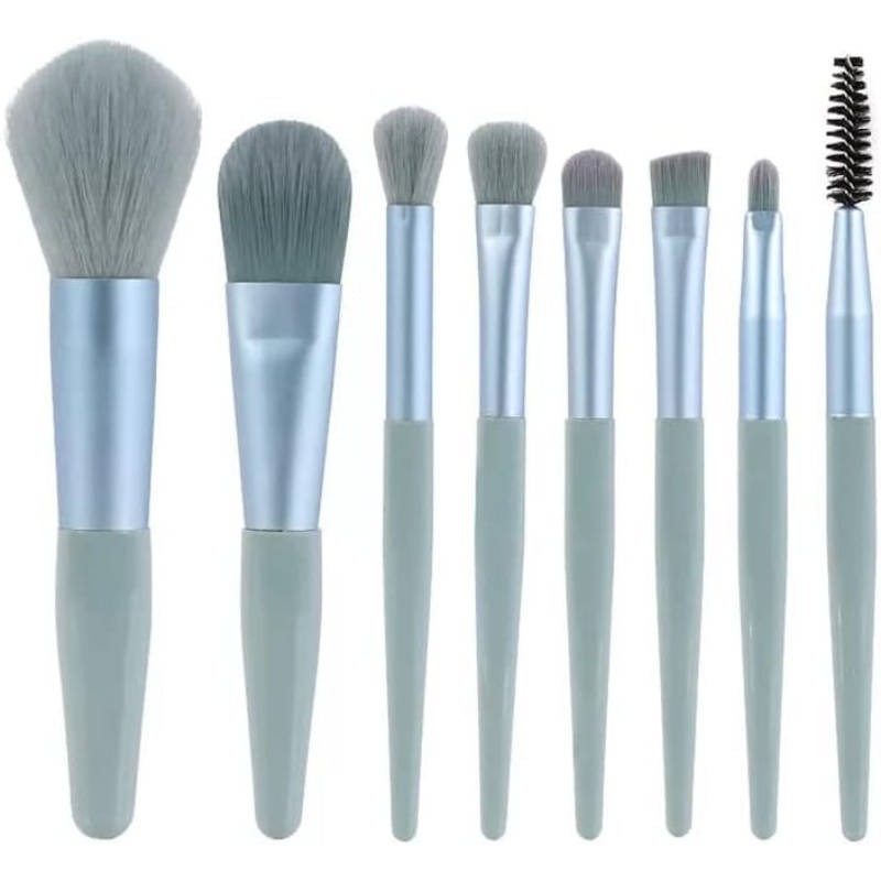 Makeup Blue Brush - Set Of 8 | T32 - view 1