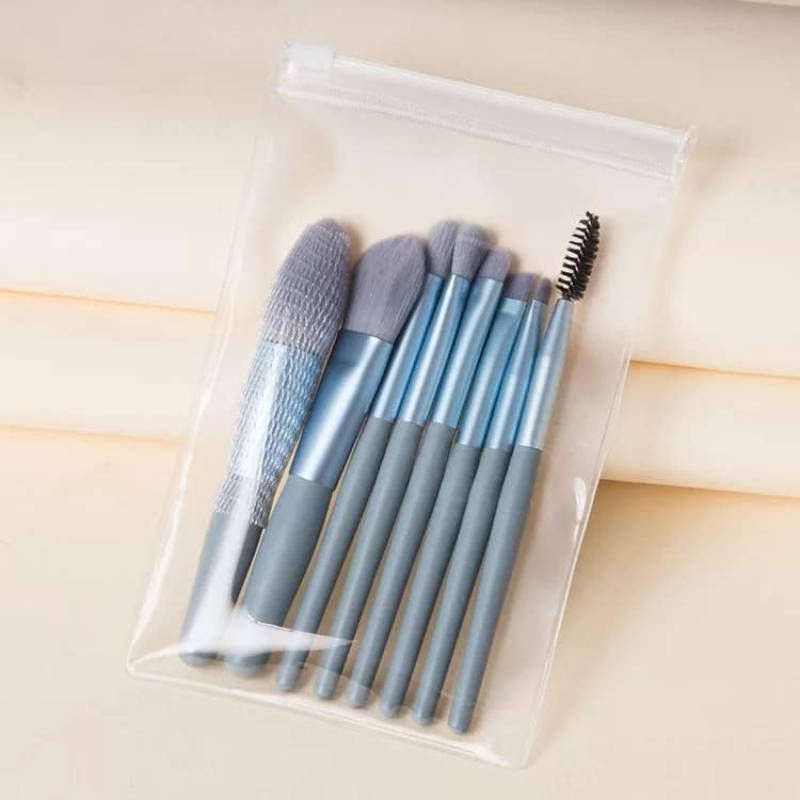Makeup Blue Brush - Set Of 8 | T32 - view 2