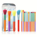 Colourful Premium Makeup Brush - Set Of 15 | T32 - view 1