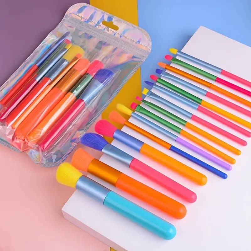 Colourful Premium Makeup Brush - Set Of 15 | T32 - view 2