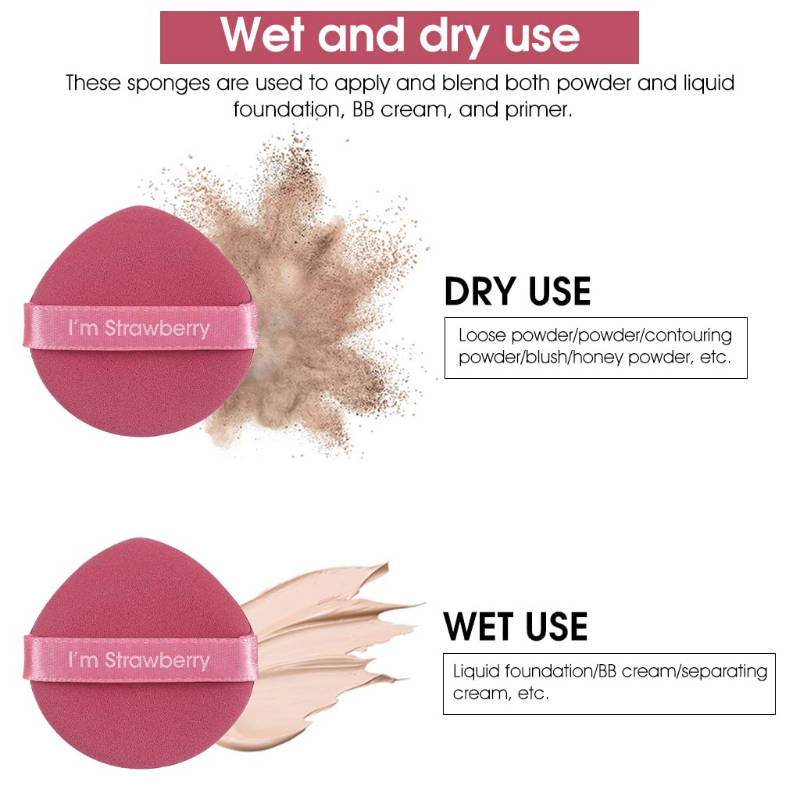 Makeup Sponge Powder Puff Air Cushion Pads For Foundation & Cream - Set Of 7 (Muticolor) | T32 - view 4