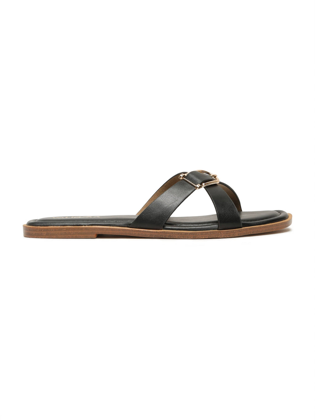 Women Black Square Toe Casual Flats | F61 - view 4
