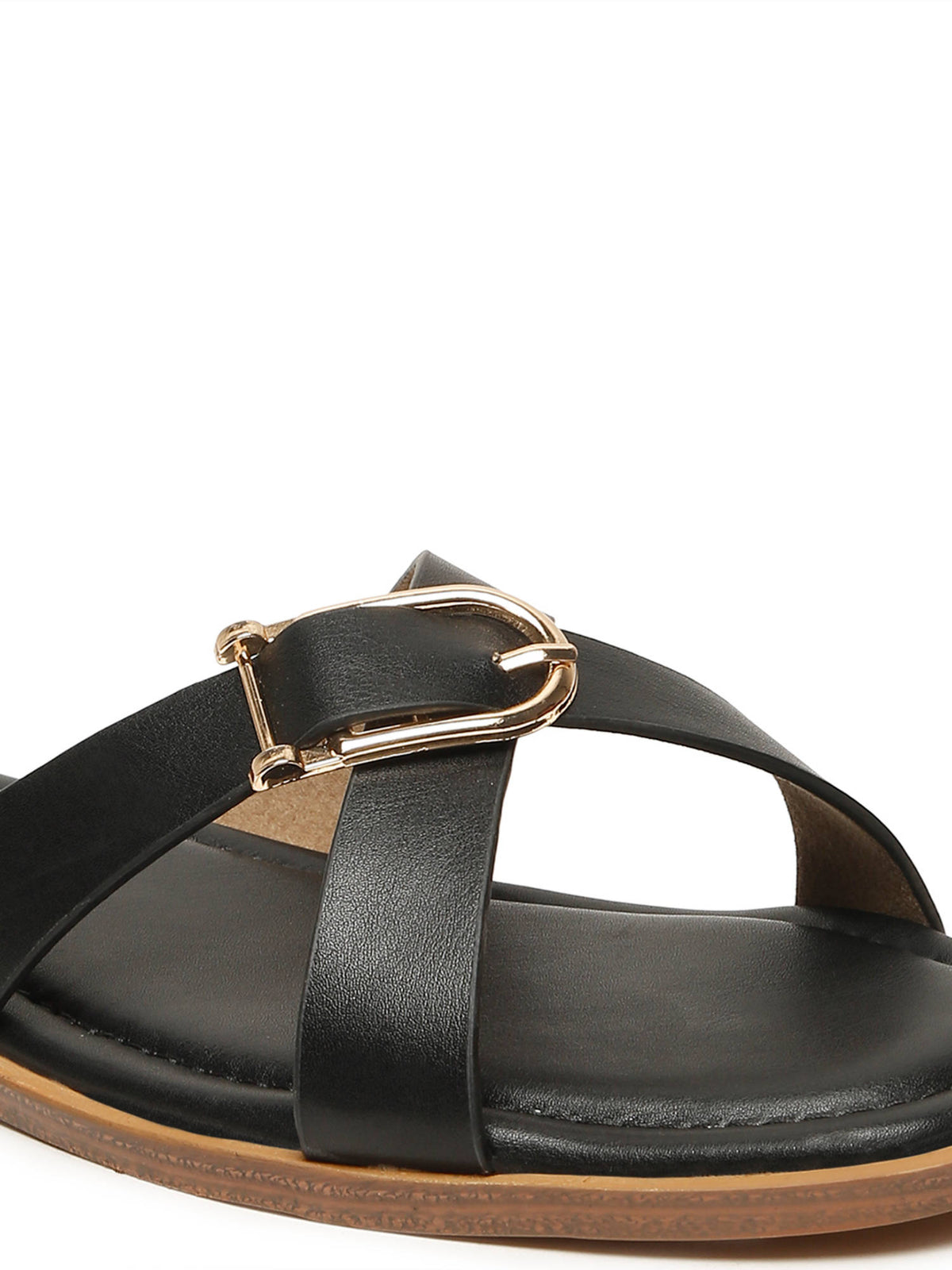 Women Black Square Toe Casual Flats | F61 - view 5