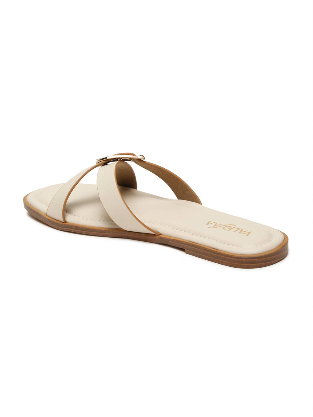Women White Square Toe Casual Flats | F61 - view 3