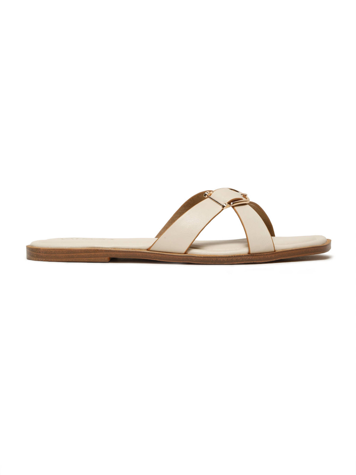 Women White Square Toe Casual Flats | F61 - view 4