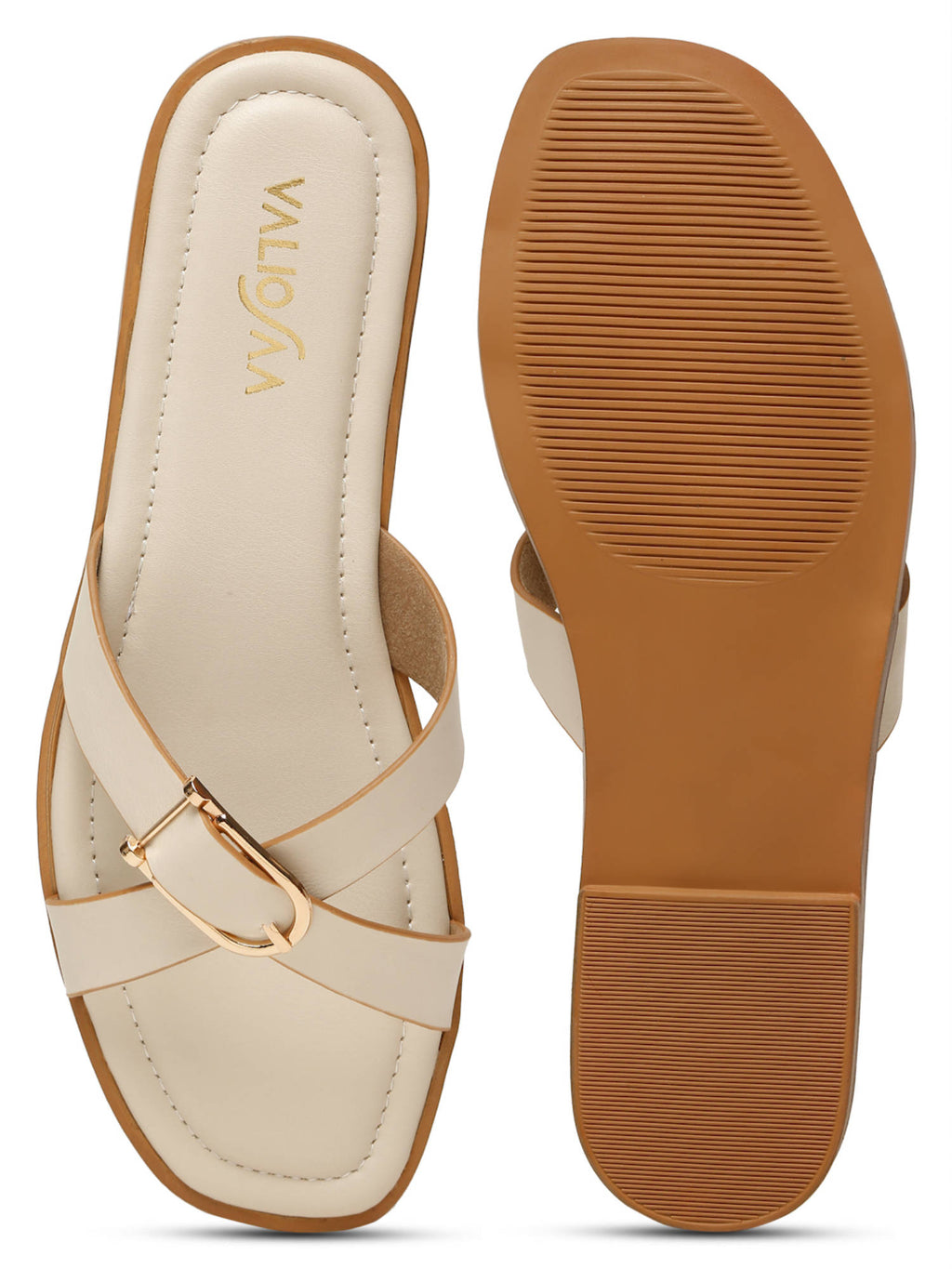 Women White Square Toe Casual Flats | F61 - view 6