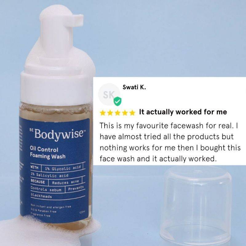 Oil Control Face Wash for Acne- 1% Salicylic Acid (Fragrance- SLS- Soap Free) | BWS9 - view 7