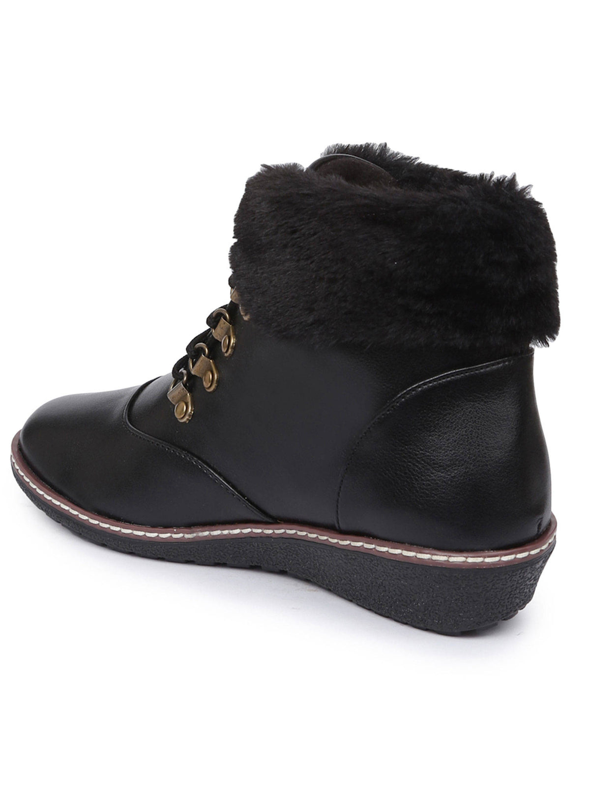 Solid Black Casual Boots | BT61 - view 3