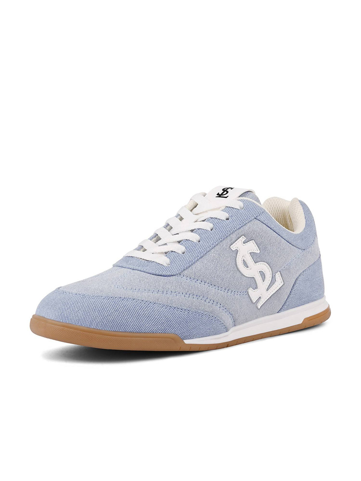 Sky Blue Lightweight and Comfortable Casual Lace-Up Denim Sneakers | SN09 - view 3