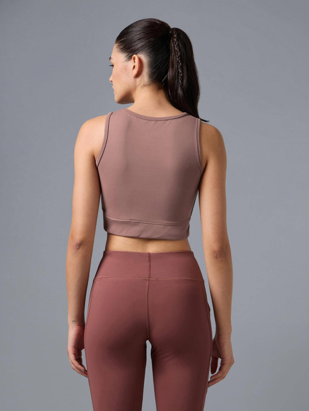 Womens Grey Slim Fit Elasto Plus Workout Support Sports Bra | sb09 - view 28