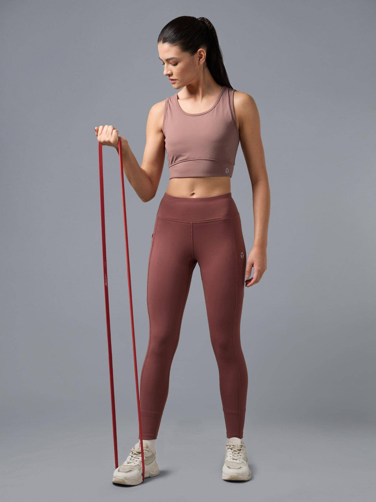 Womens Grey Slim Fit Elasto Plus Workout Support Sports Bra | sb09 - view 30