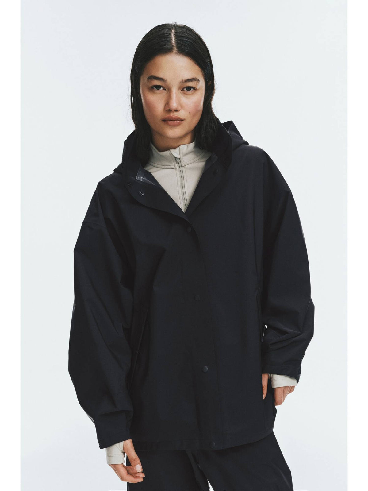 Women Black Rain Jacket With Stormmove | JK12 - view 1